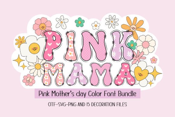 Pink Mama: Groovy Font for Mother’s Day