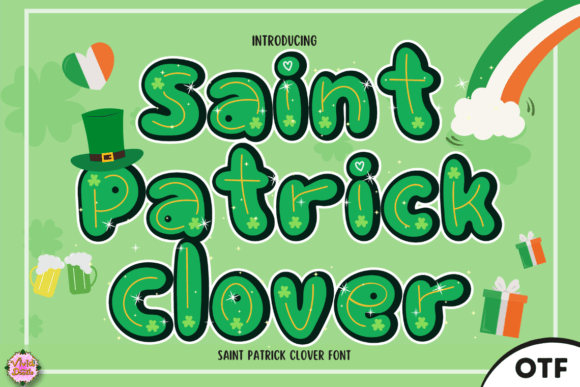 Saint Patrick Clover: Festive Typography