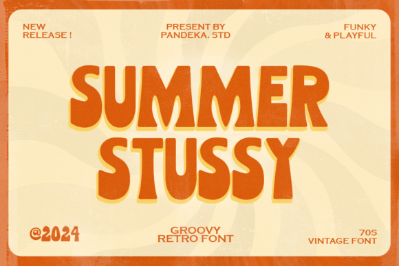 Summer Stussy: Retro Funky 70s Font