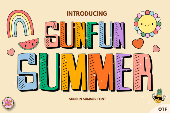 Sunfun Summer: A Vibrant Display Font for Warm Designs